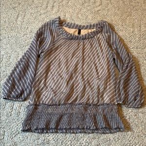 Long sleeve striped blouse